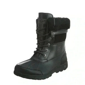 UGG Kids Butte li Boots Shoes Tall Leather Waterproof Boots Sz 4